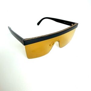 Stella McCartney oversized shield Mirror Sunglasses Made in Italy